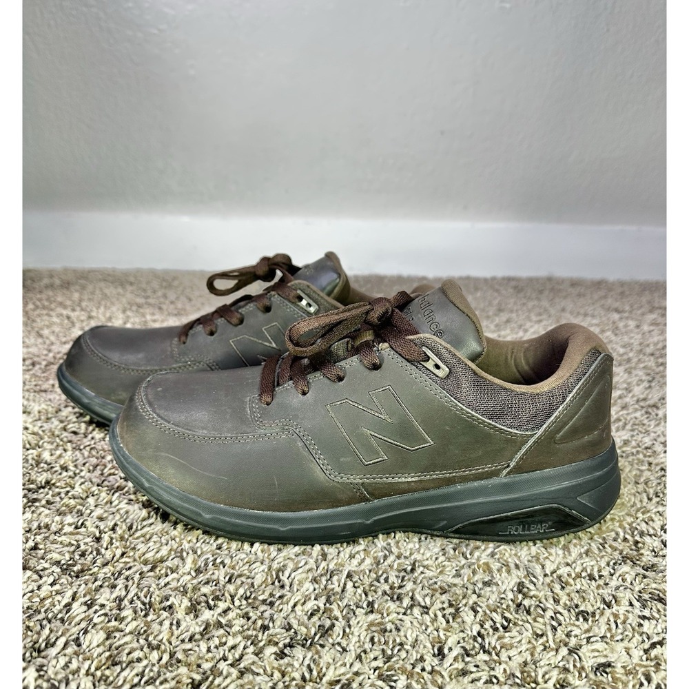 New‎ Balance Shoes Men's Size 9 (2E) Wide Brown Walking Leather Comfort MW813BR
